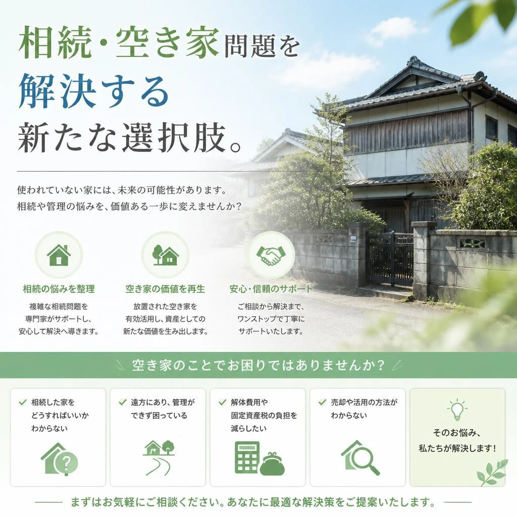 相続・空き家問題を解決する新たな選択肢。